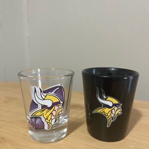 NFL Vikings Shot Glass Set - Purple and Black